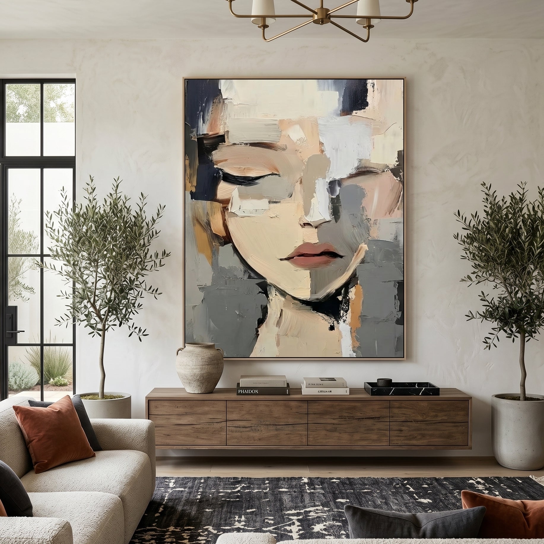 3D Heavy Texture Abstract Face Oil Painting JK0144 - Viral Wall Art